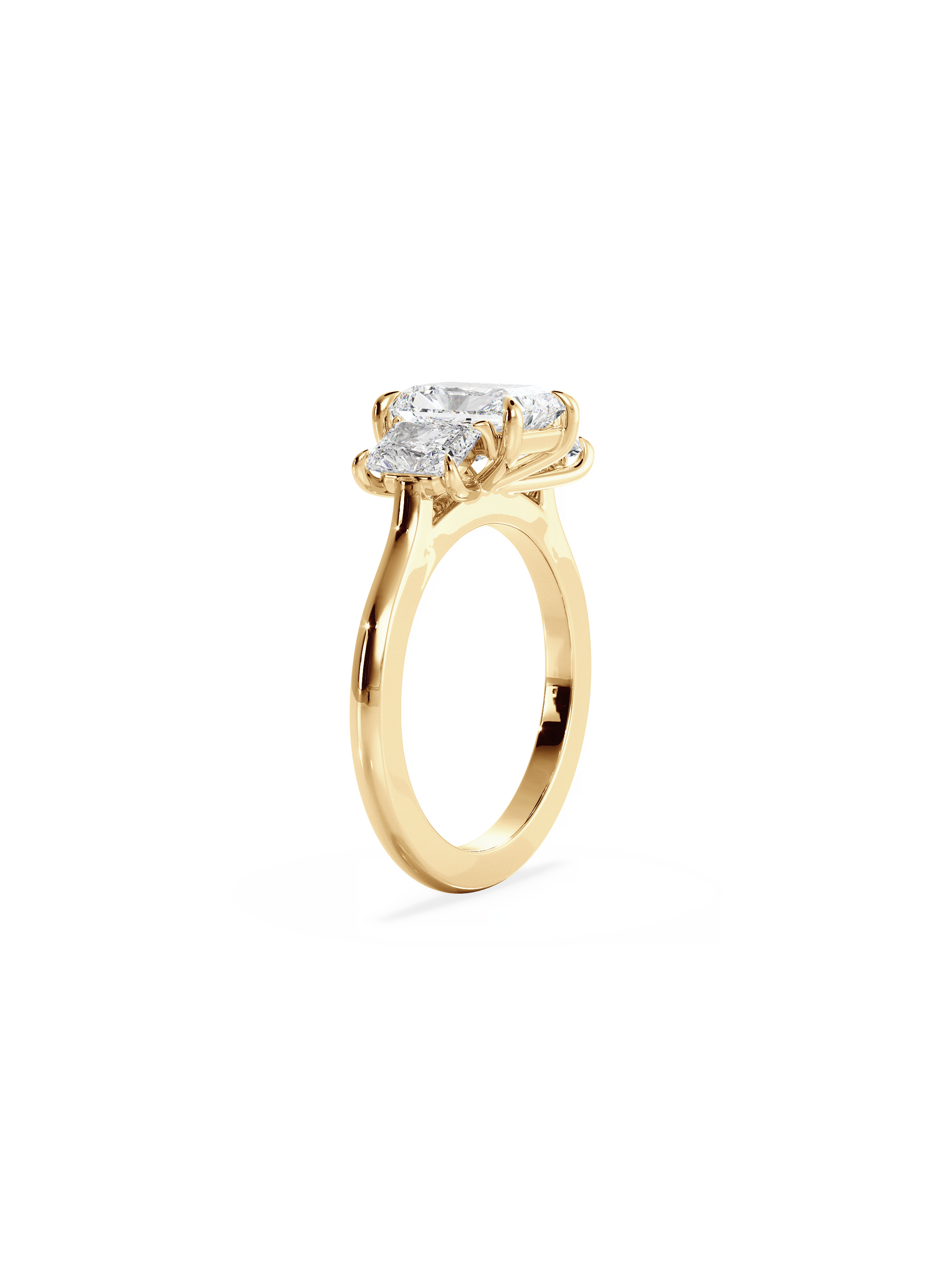 2 CT Round Three Stones Lab Grown Diamond Engagement Ring
