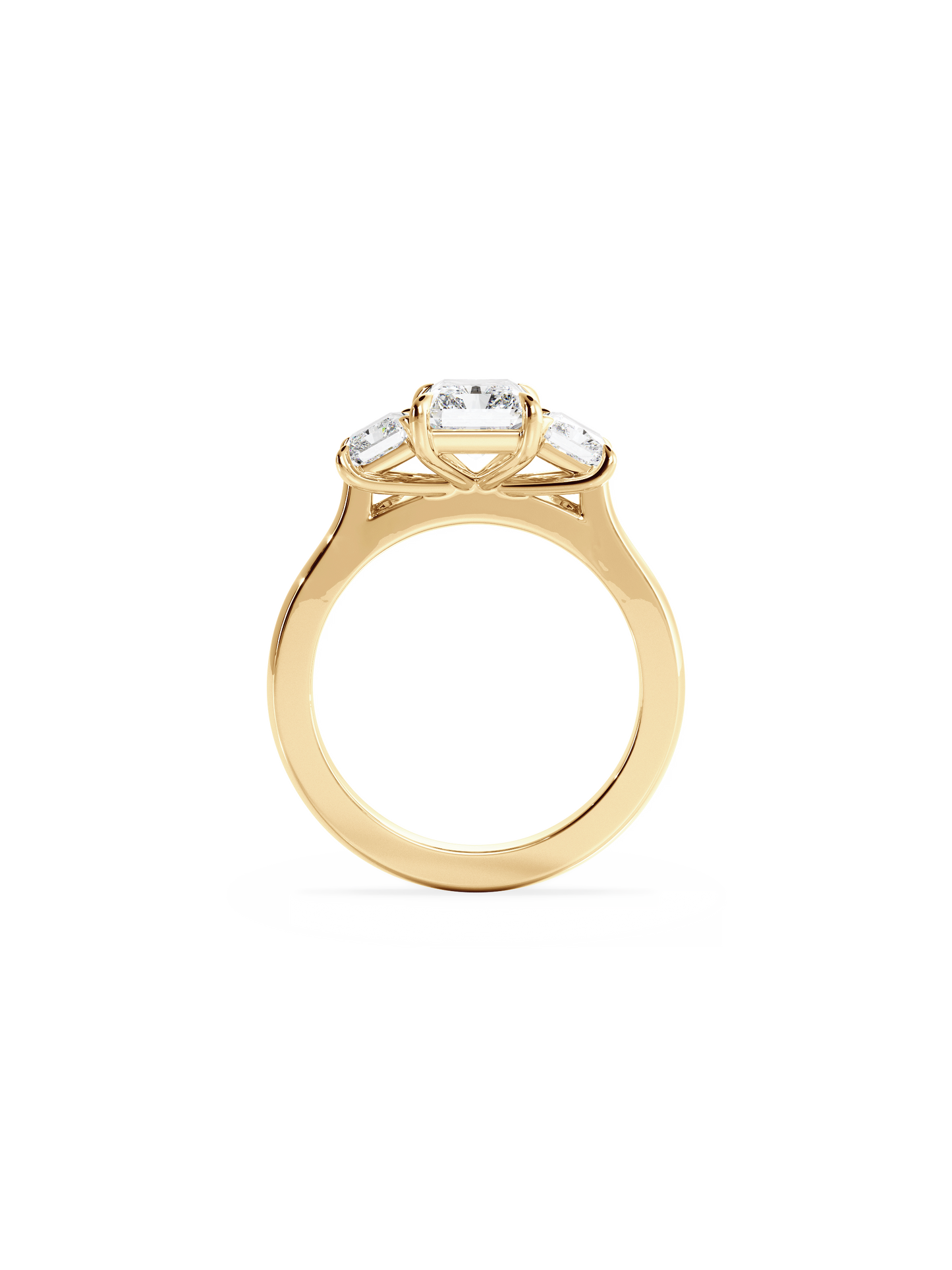 2 CT Round Three Stones Lab Grown Diamond Engagement Ring