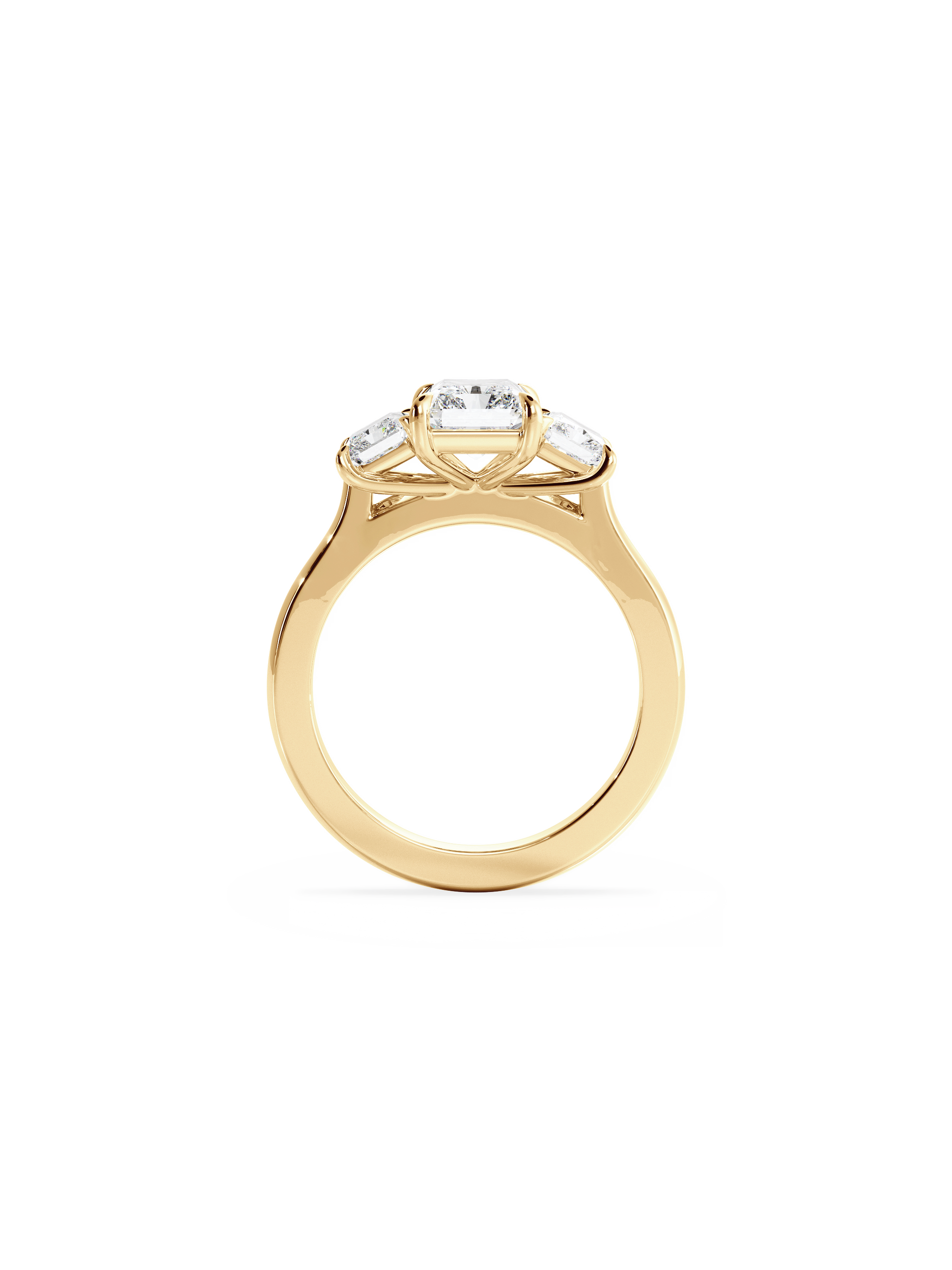 2 CT Round Three Stones Lab Grown Diamond Engagement Ring