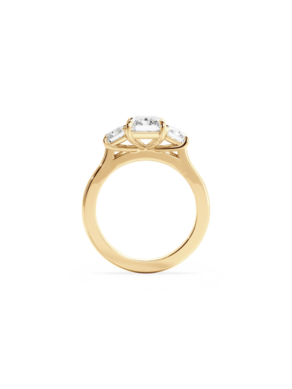 2 CT Round Three Stones Lab Grown Diamond Engagement Ring