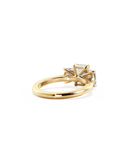 2 CT Round Three Stones Lab Grown Diamond Engagement Ring