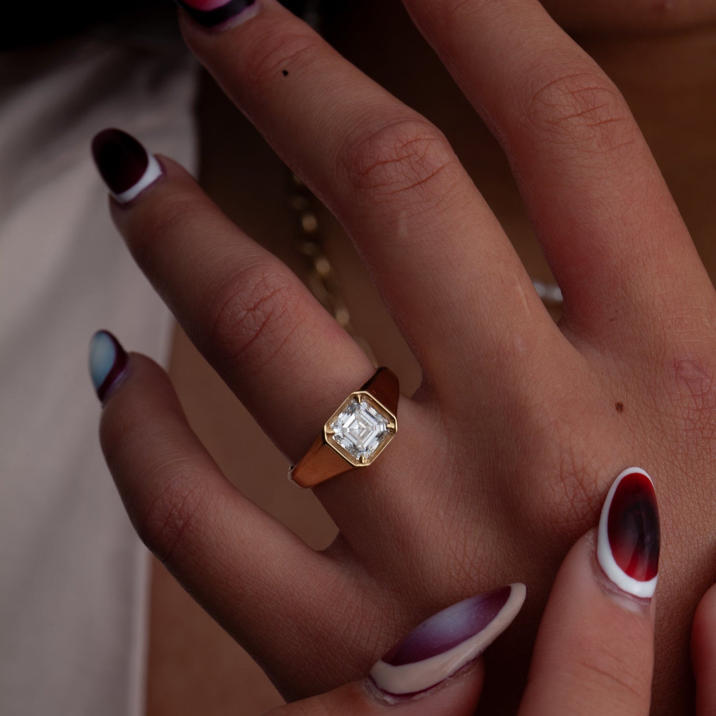 2 CT Round Three Stones Lab Grown Diamond Engagement Ring