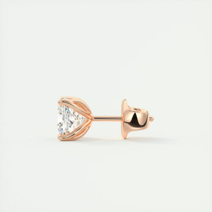 1.0 CT Round Solitaire CVD G/VS Diamond Earrings 10