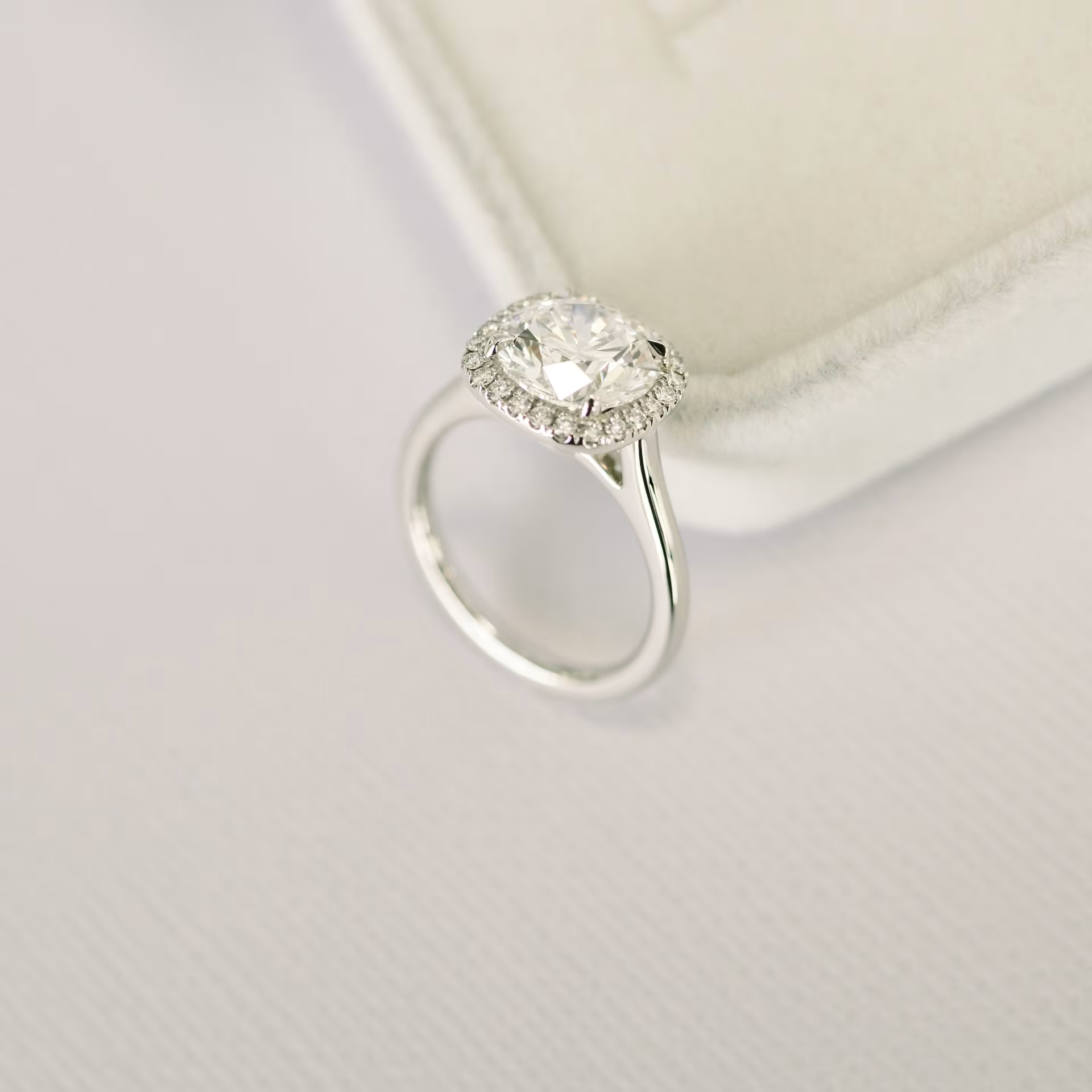 Marquise Cut Cluster Styled Lab Grown Diamond Engagement Ring