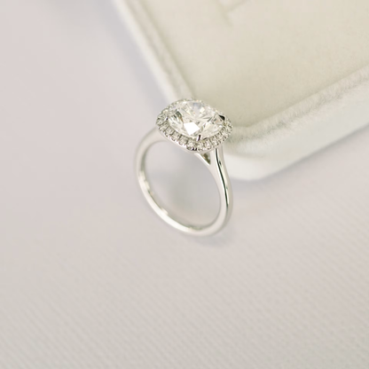 Marquise Cut Cluster Styled Lab Grown Diamond Engagement Ring