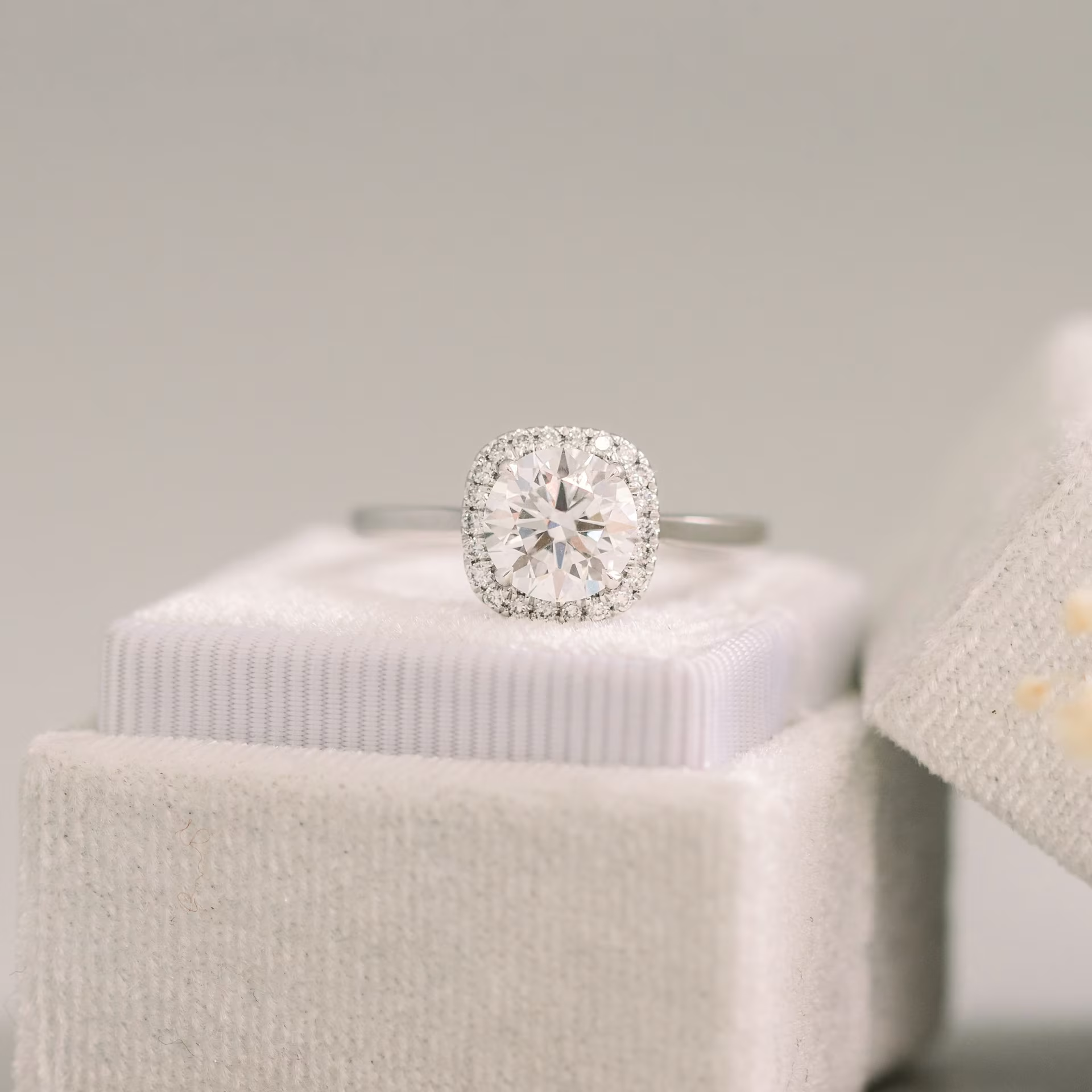 Marquise Cut Cluster Styled Lab Grown Diamond Engagement Ring