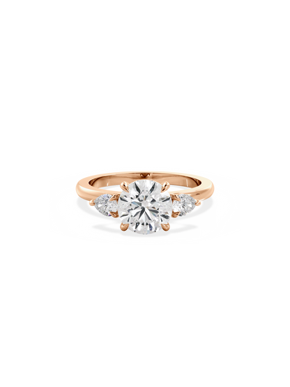 2 CT Round Three Stones Lab Grown Diamond Engagement Ring
