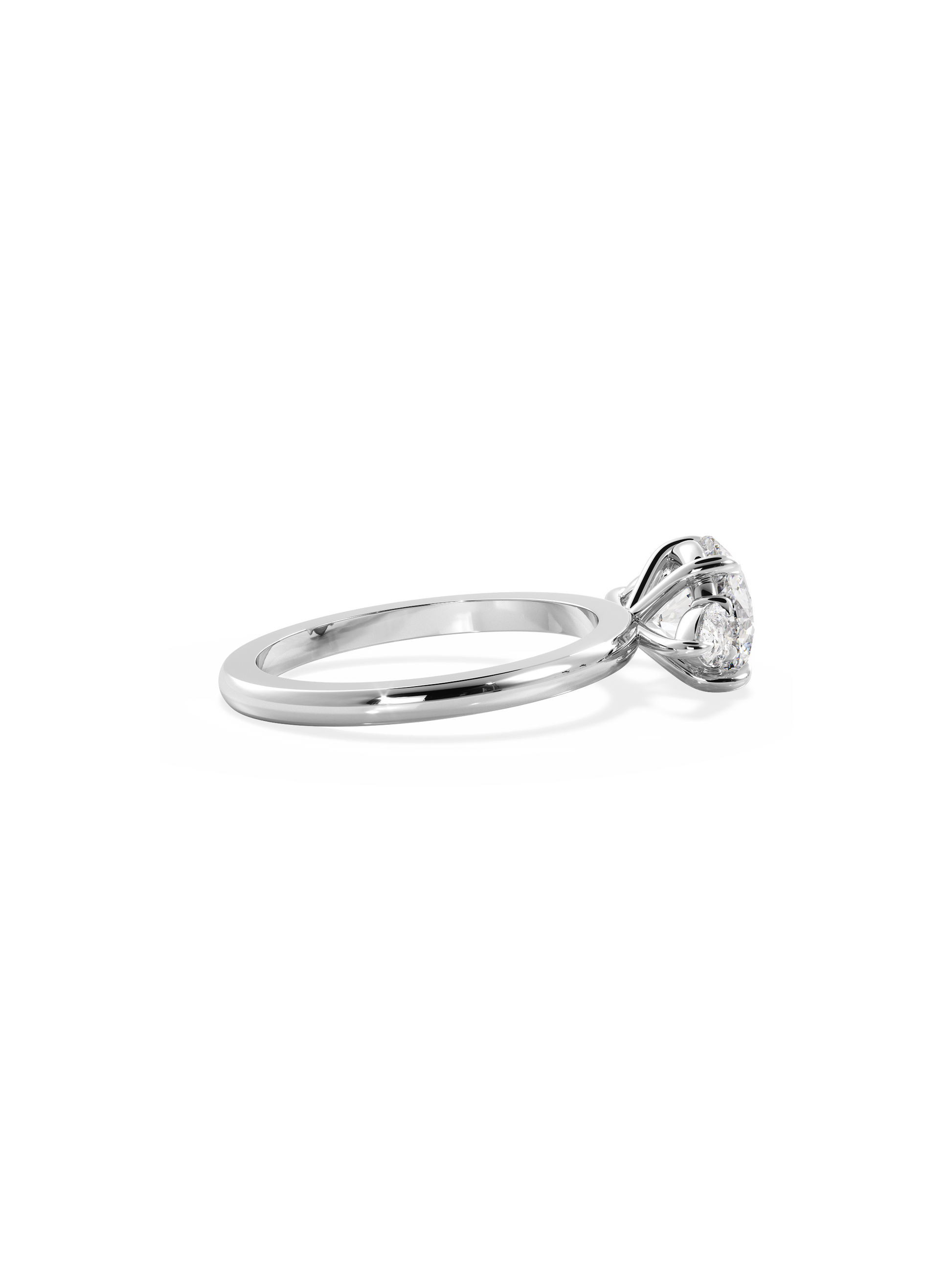 2 CT Round Three Stones Lab Grown Diamond Engagement Ring