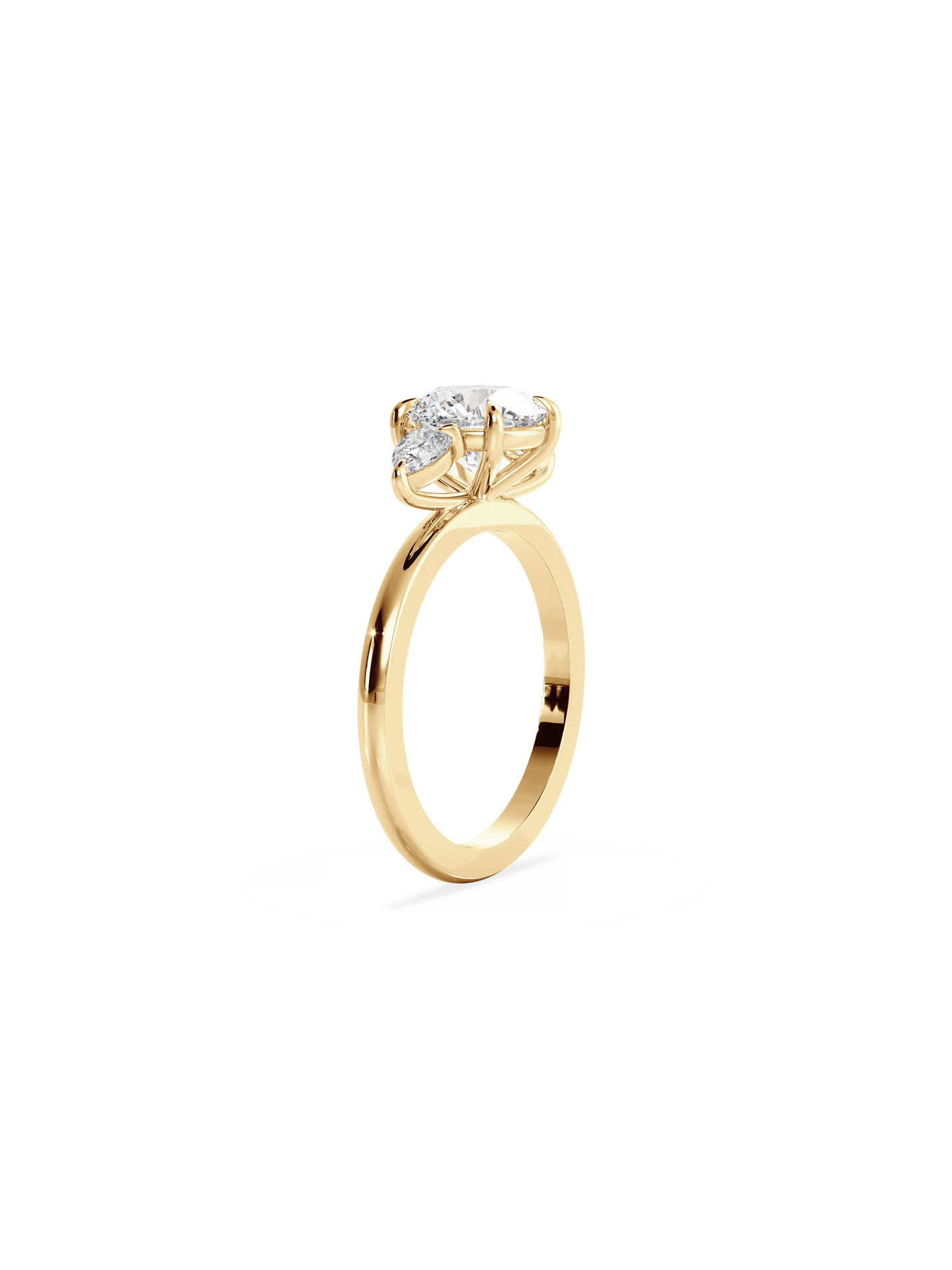 2 CT Round Three Stones Lab Grown Diamond Engagement Ring
