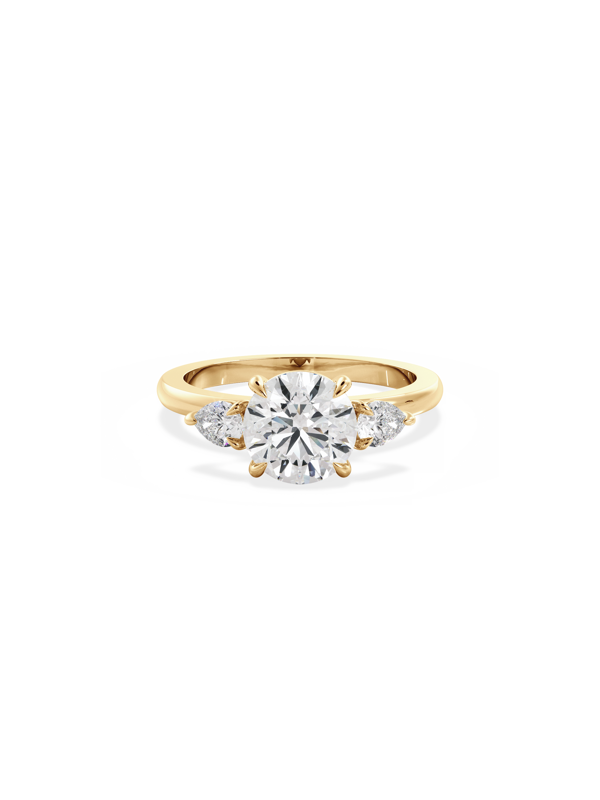 2 CT Round Three Stones Lab Grown Diamond Engagement Ring