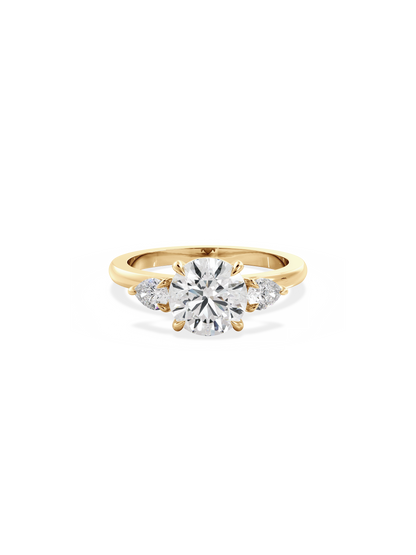 2 CT Round Three Stones Lab Grown Diamond Engagement Ring