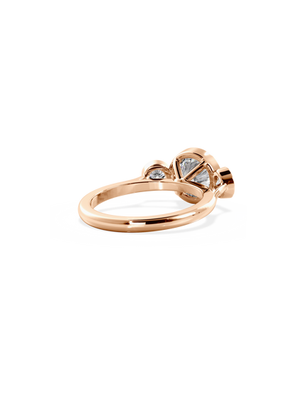 2 CT Round Three Stones Lab Grown Diamond Engagement Ring