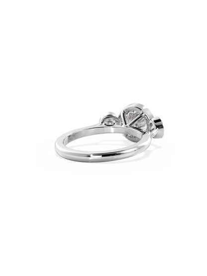 2 CT Round Three Stones Lab Grown Diamond Engagement Ring