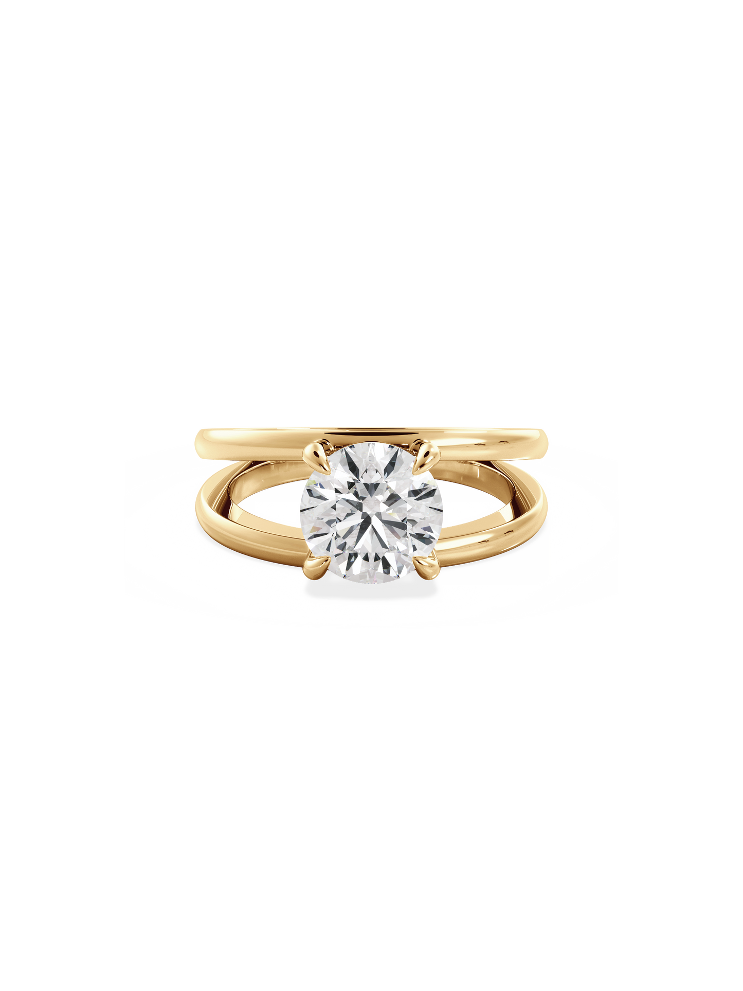 2 CT Round Three Stones Lab Grown Diamond Engagement Ring