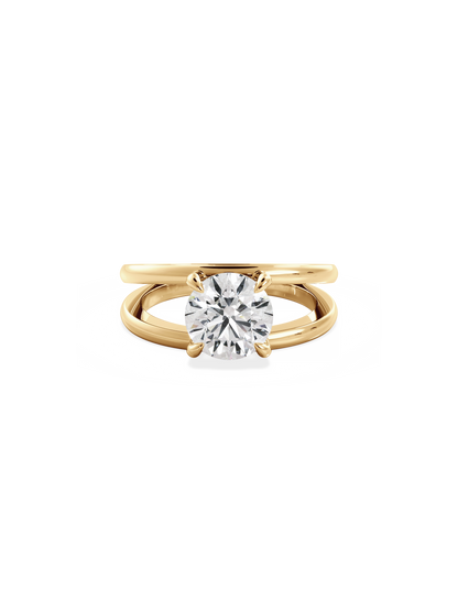 2 CT Round Three Stones Lab Grown Diamond Engagement Ring
