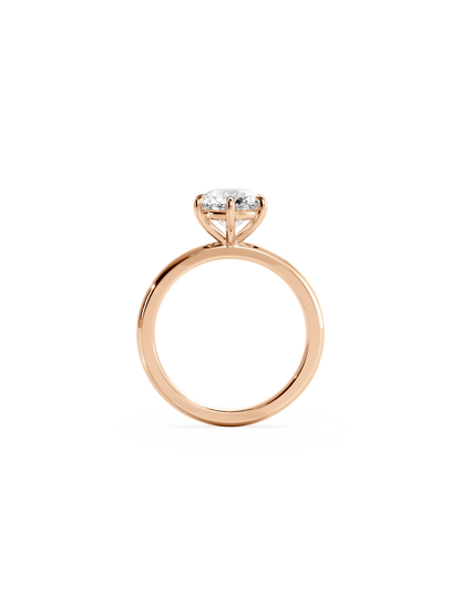 2 CT Round Three Stones Lab Grown Diamond Engagement Ring