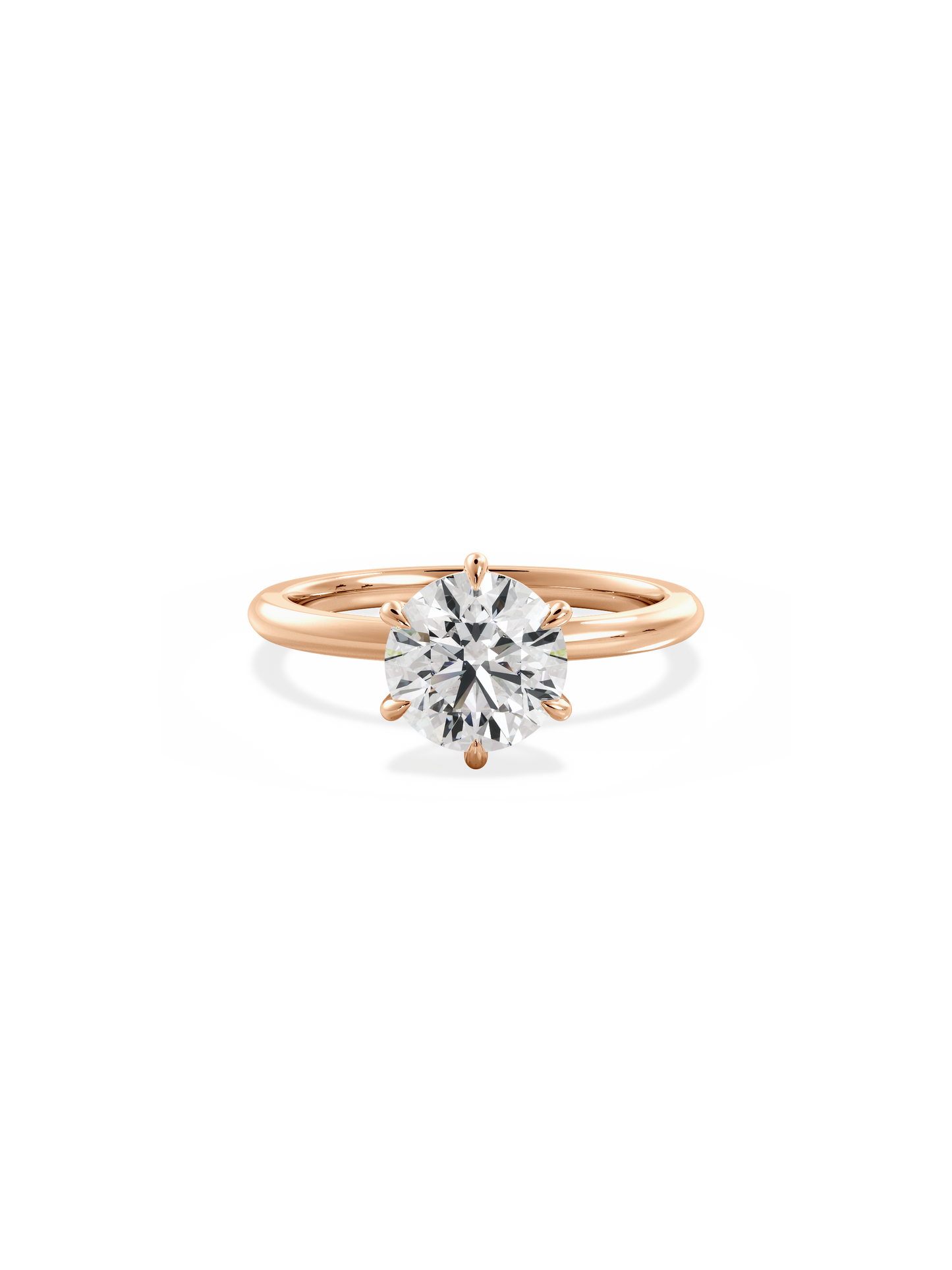 2 CT Round Three Stones Lab Grown Diamond Engagement Ring