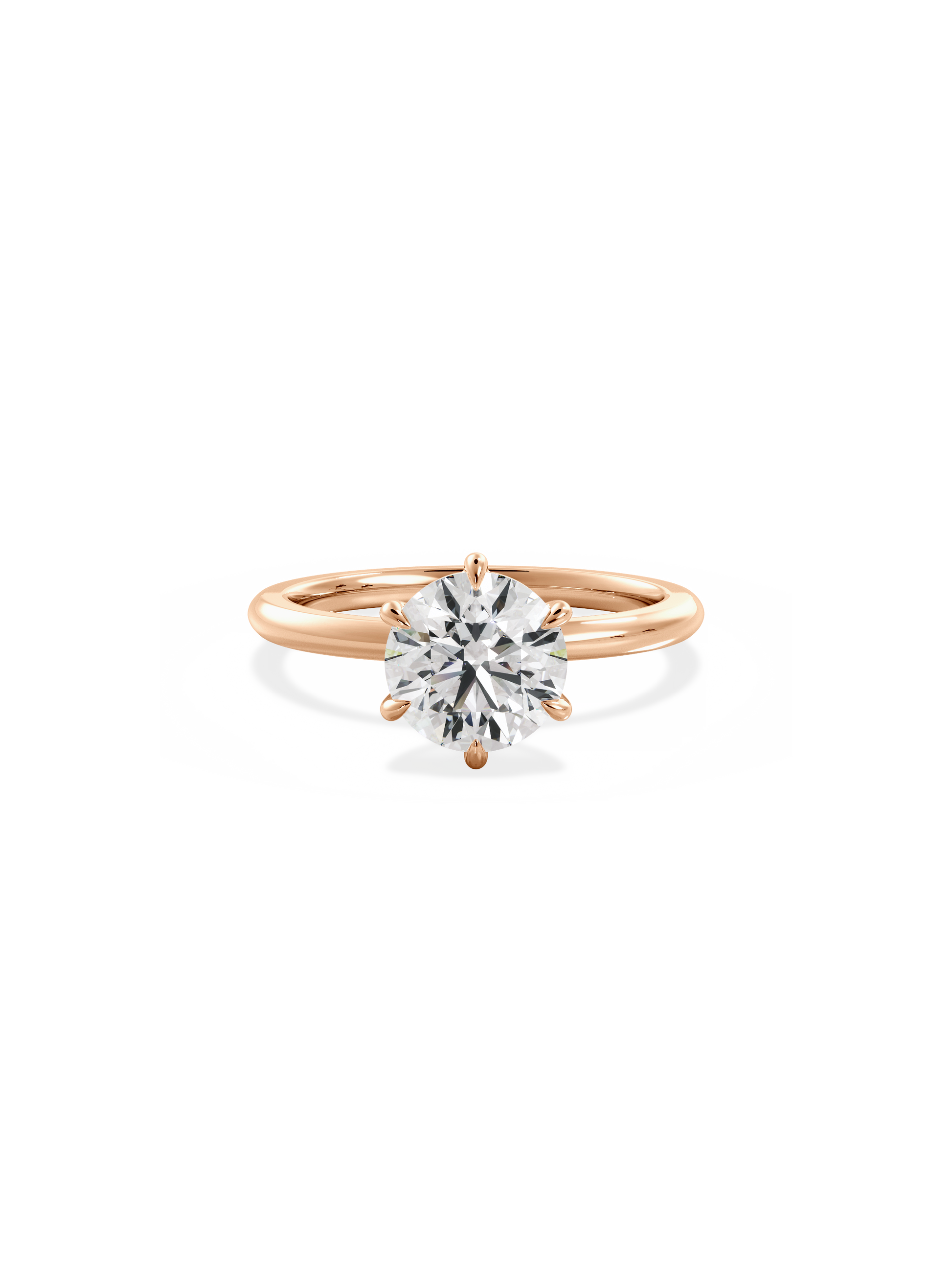 2 CT Round Three Stones Lab Grown Diamond Engagement Ring
