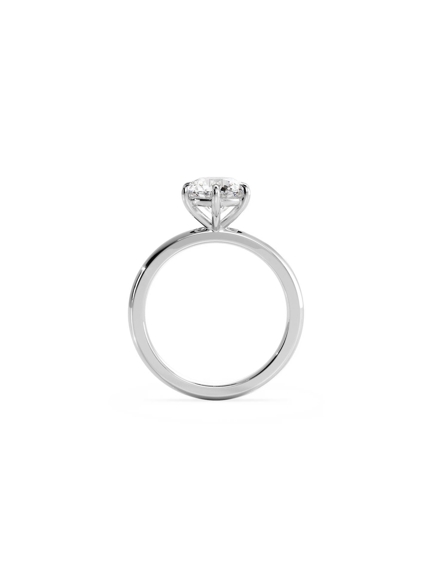 2 CT Round Three Stones Lab Grown Diamond Engagement Ring