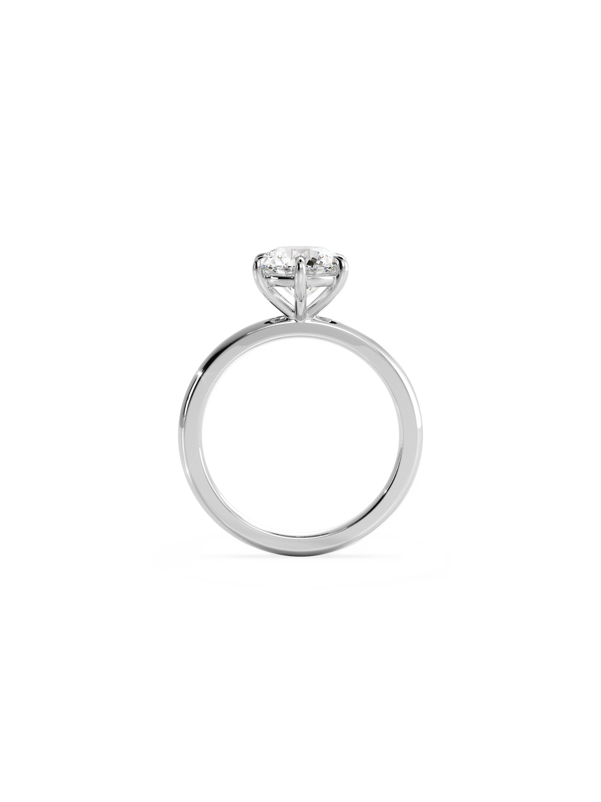 2 CT Round Three Stones Lab Grown Diamond Engagement Ring