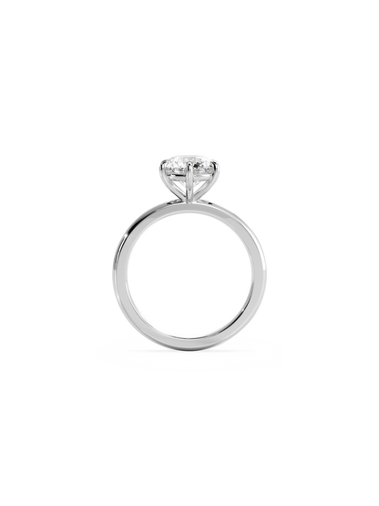 2 CT Round Three Stones Lab Grown Diamond Engagement Ring