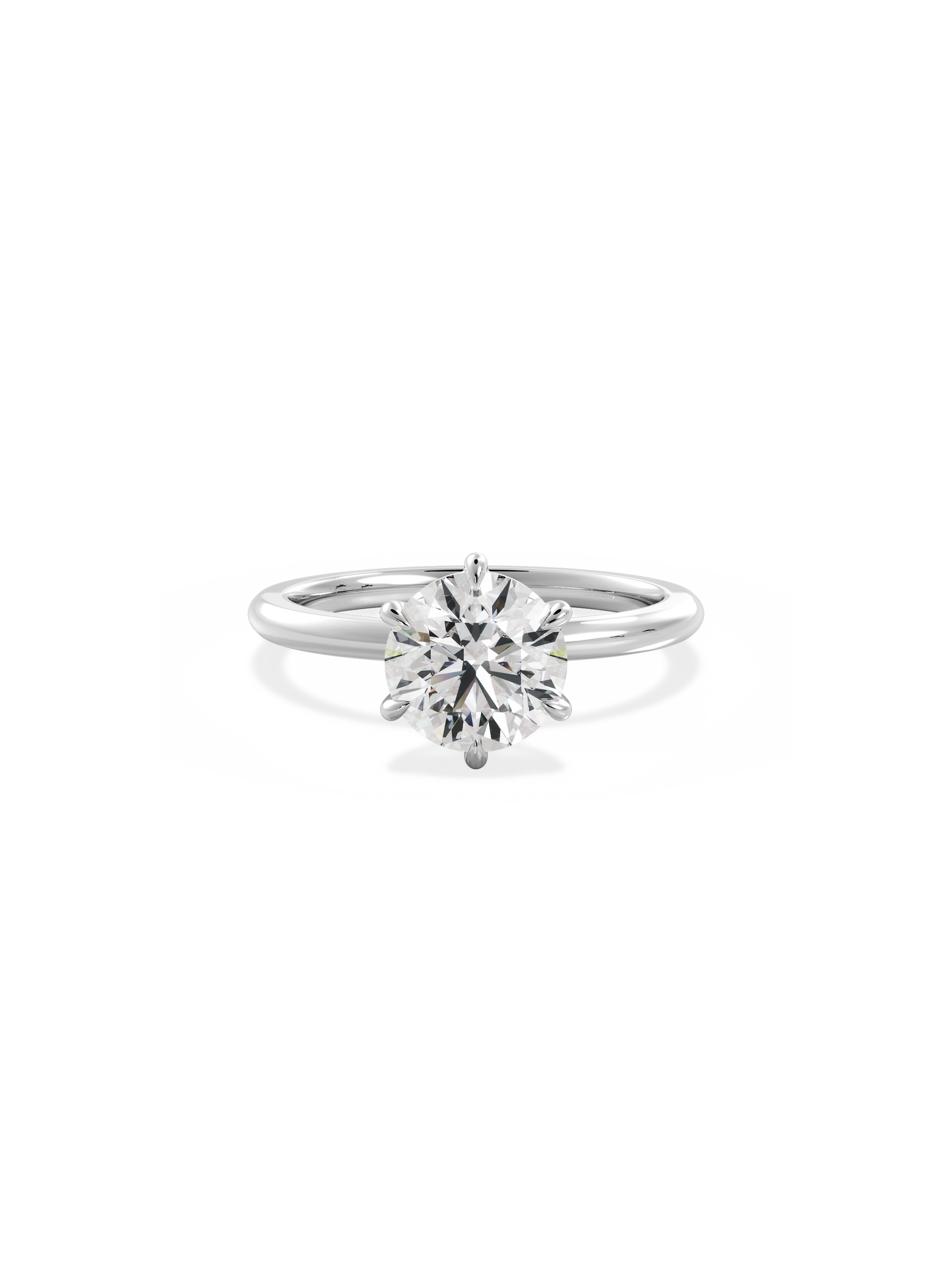 2 CT Round Three Stones Lab Grown Diamond Engagement Ring