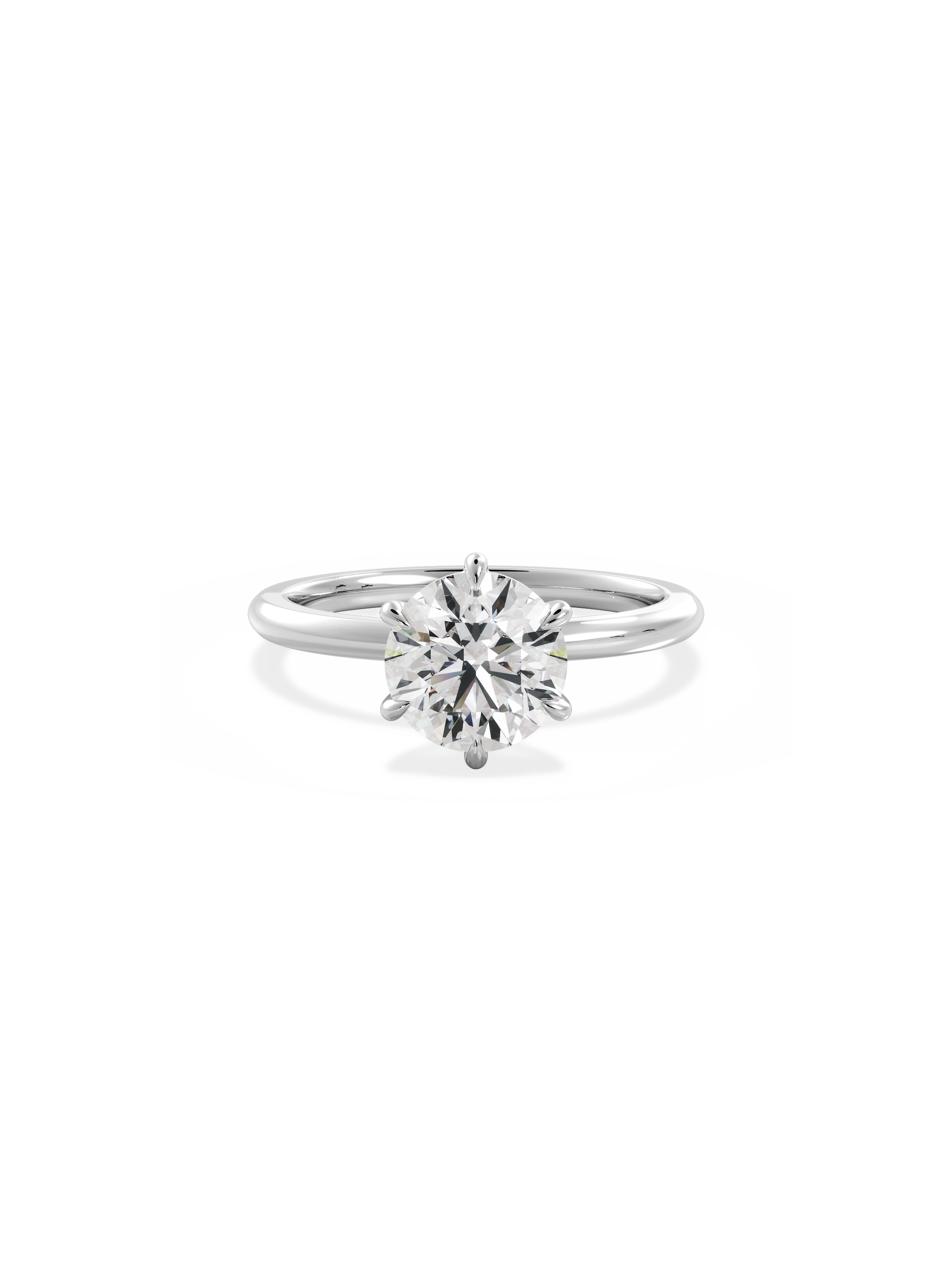 2 CT Round Three Stones Lab Grown Diamond Engagement Ring