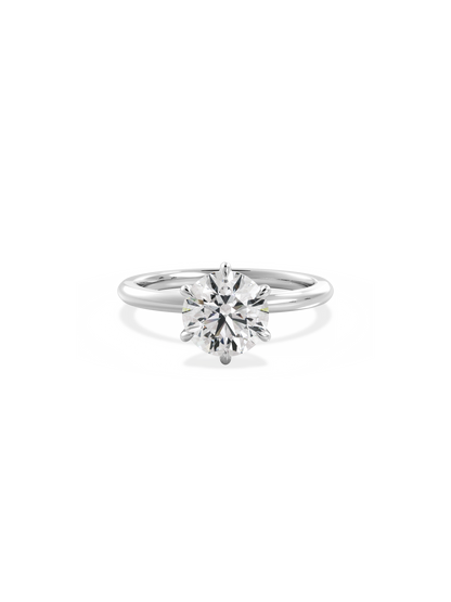 2 CT Round Three Stones Lab Grown Diamond Engagement Ring