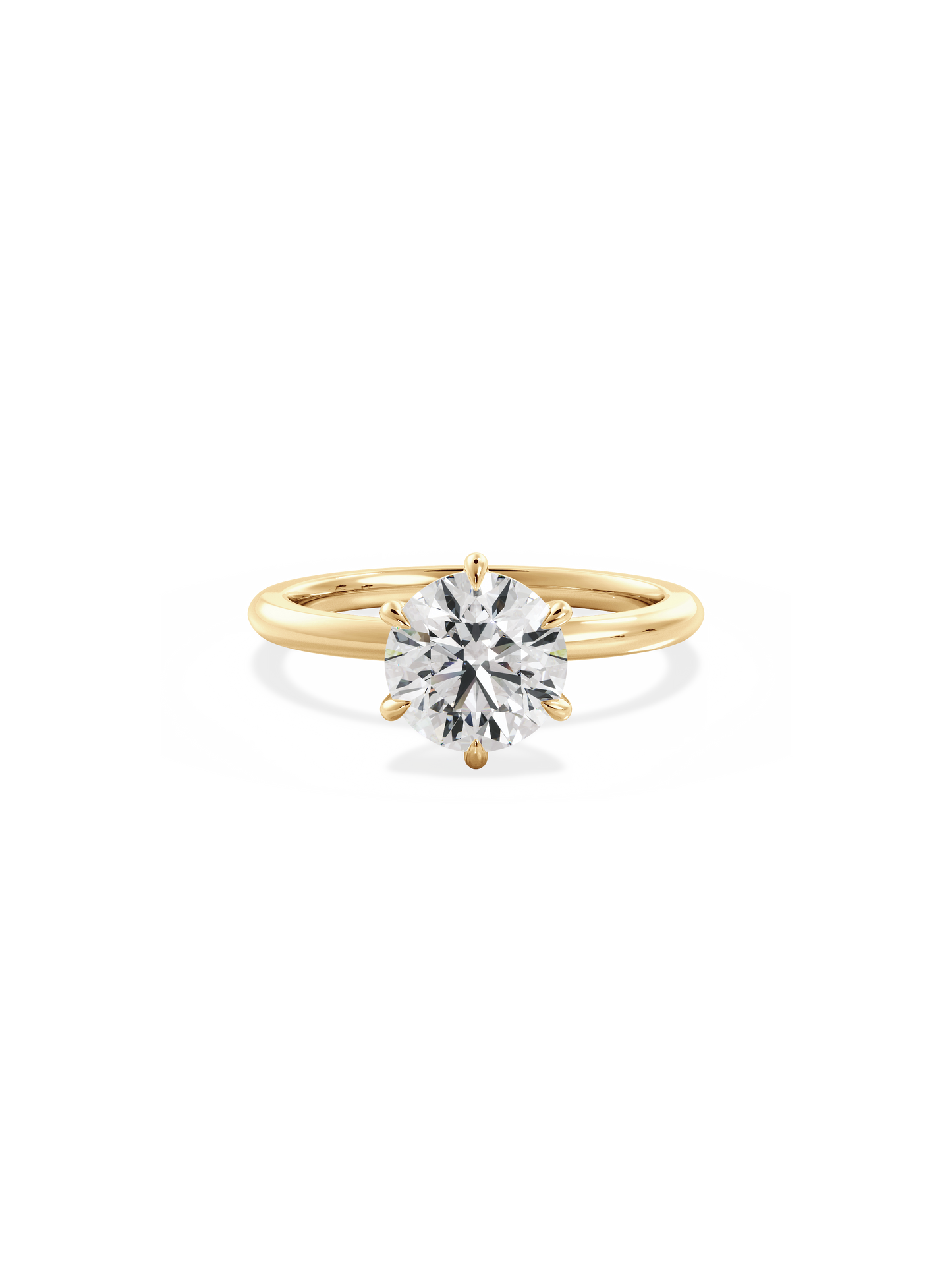 2 CT Round Three Stones Lab Grown Diamond Engagement Ring