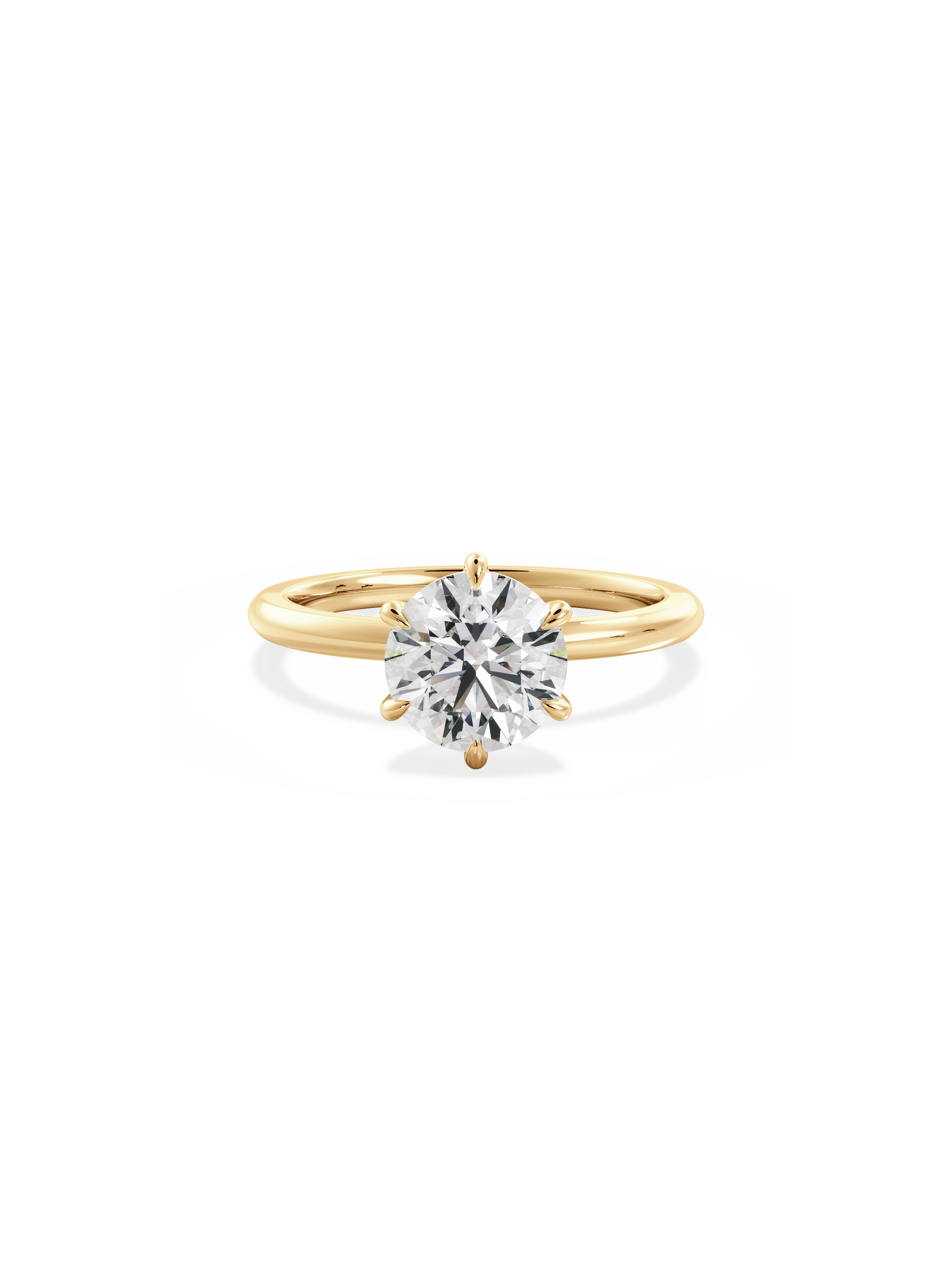 2 CT Round Three Stones Lab Grown Diamond Engagement Ring