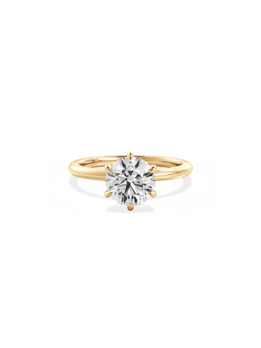 2 CT Round Three Stones Lab Grown Diamond Engagement Ring