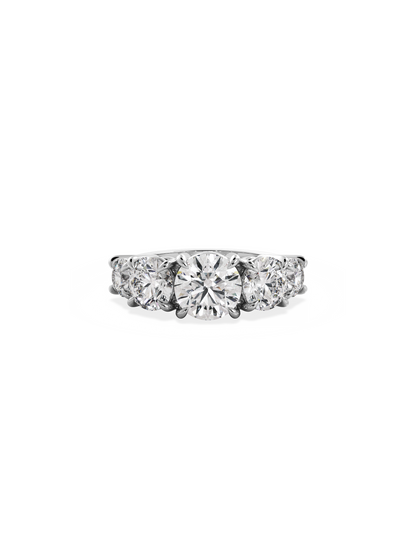2 CT Round Three Stones Lab Grown Diamond Engagement Ring