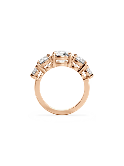 2 CT Round Three Stones Lab Grown Diamond Engagement Ring