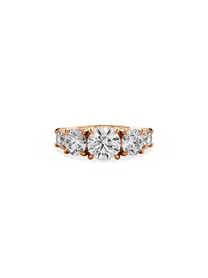 2 CT Round Three Stones Lab Grown Diamond Engagement Ring