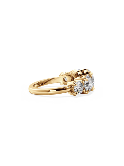 2 CT Round Three Stones Lab Grown Diamond Engagement Ring