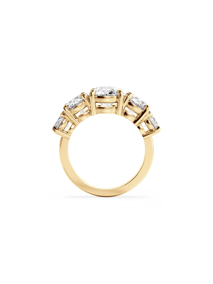 2 CT Round Three Stones Lab Grown Diamond Engagement Ring