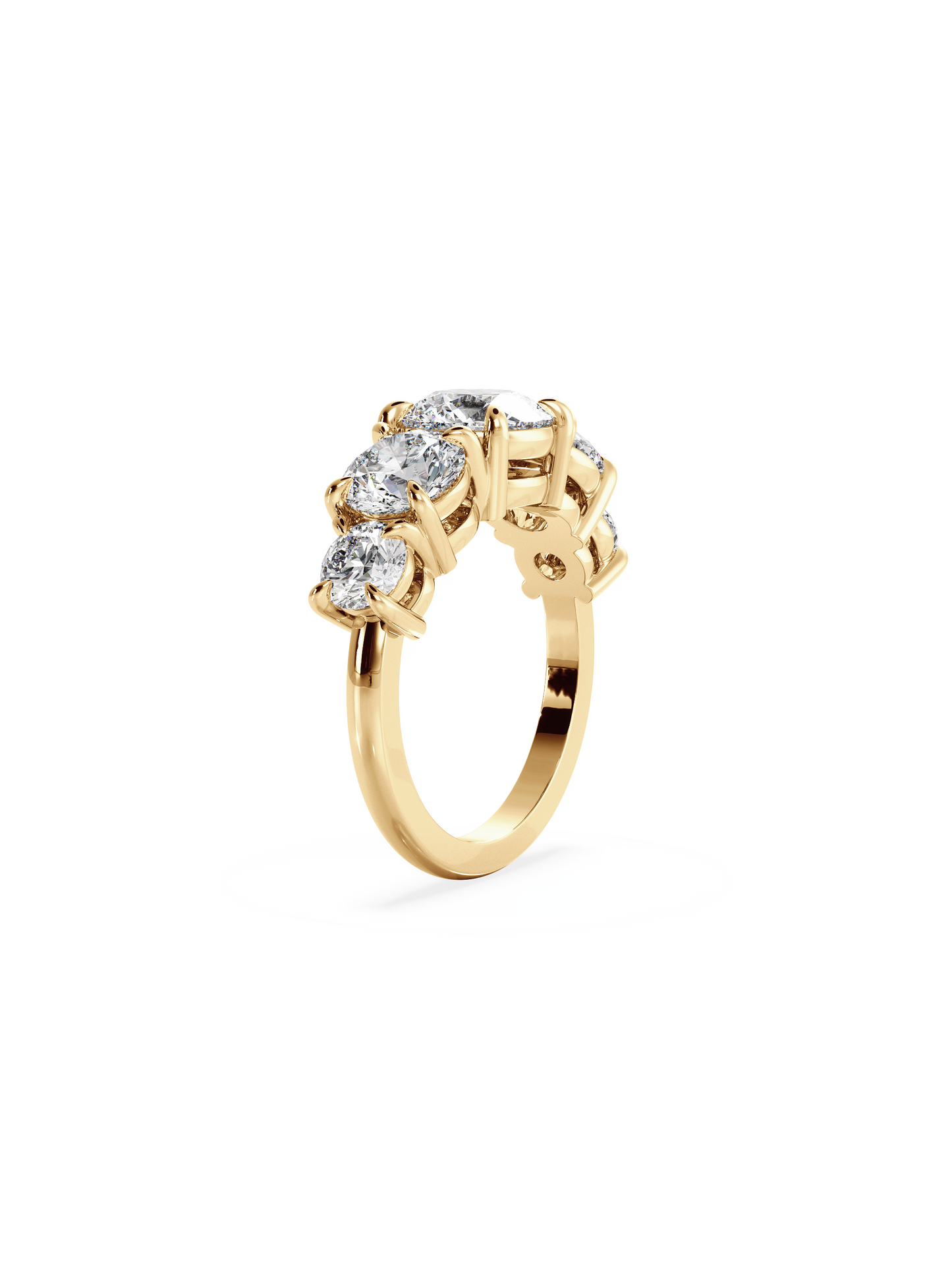 2 CT Round Three Stones Lab Grown Diamond Engagement Ring