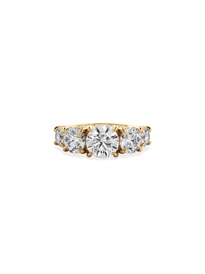 2 CT Round Three Stones Lab Grown Diamond Engagement Ring