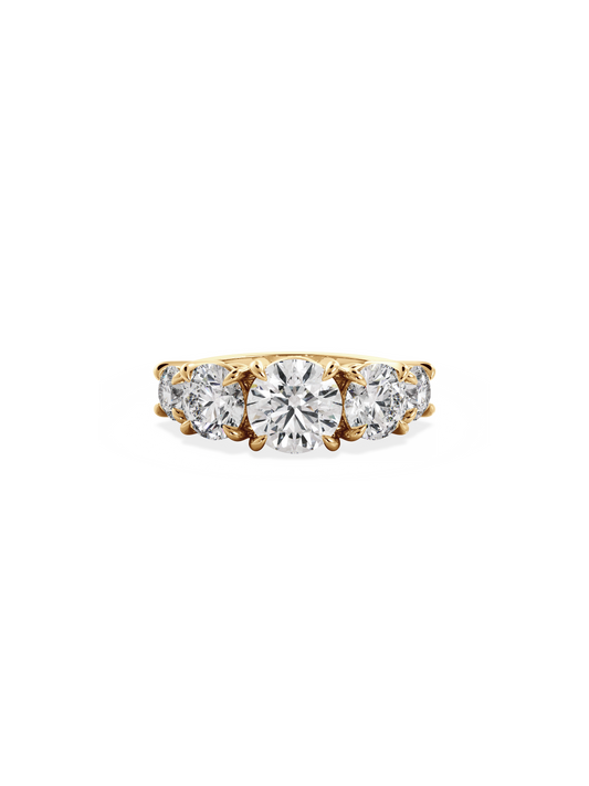2 CT Round Three Stones Lab Grown Diamond Engagement Ring