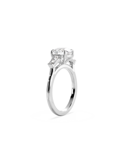 2 CT Round Three Stones Lab Grown Diamond Engagement Ring