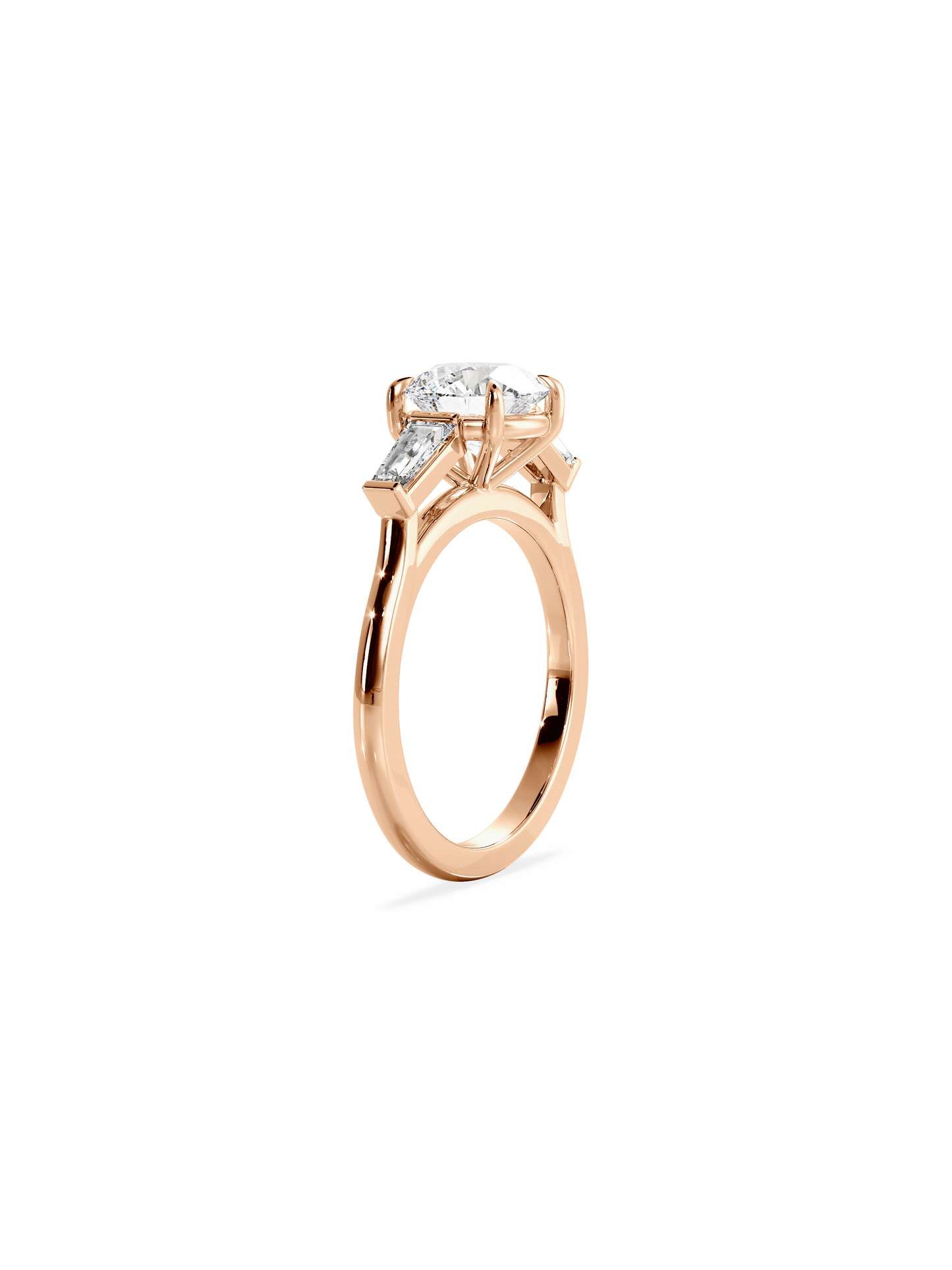 2 CT Round Three Stones Lab Grown Diamond Engagement Ring