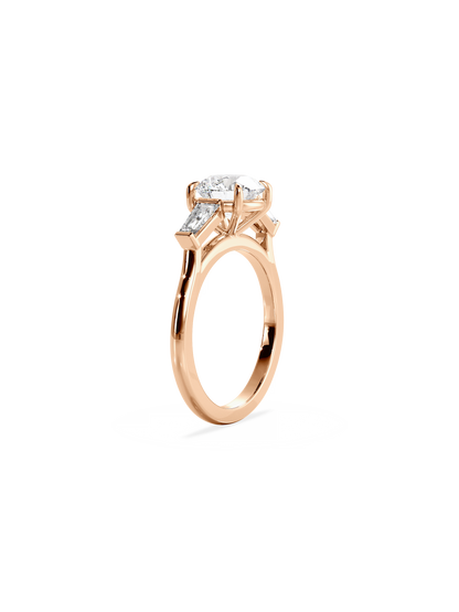 2 CT Round Three Stones Lab Grown Diamond Engagement Ring