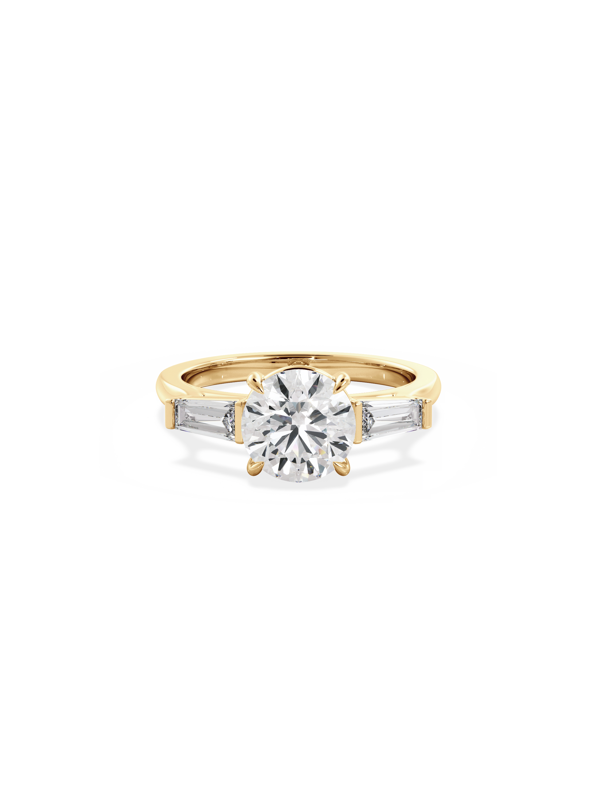 2 CT Round Three Stones Lab Grown Diamond Engagement Ring