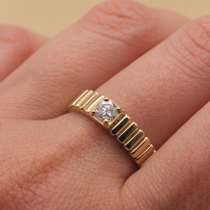 2 CT Round Three Stones Lab Grown Diamond Engagement Ring