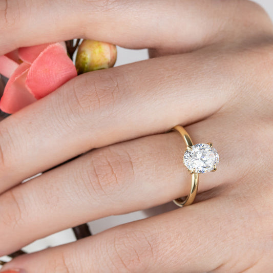 2 CT Round Three Stones Lab Grown Diamond Engagement Ring