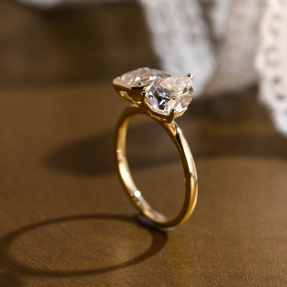 2 CT Round Three Stones Lab Grown Diamond Engagement Ring