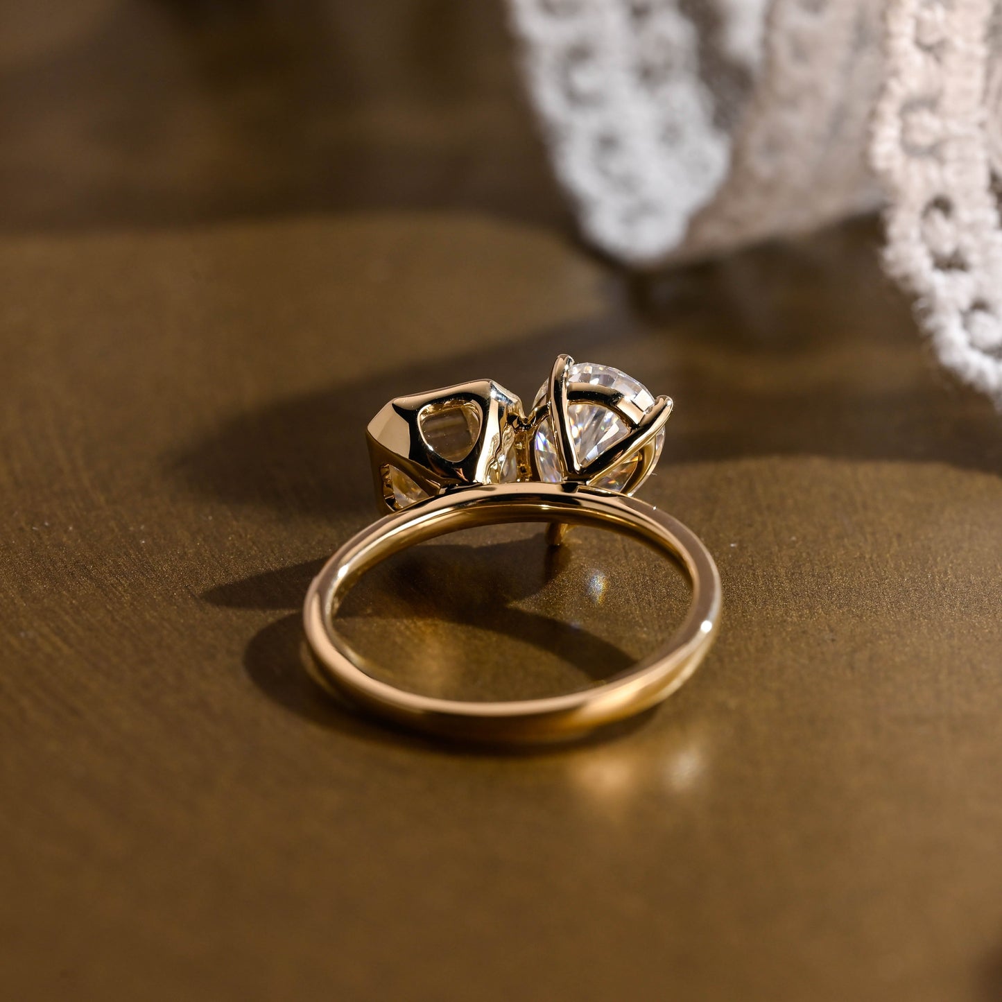 2 CT Round Three Stones Lab Grown Diamond Engagement Ring