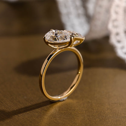 2 CT Round Three Stones Lab Grown Diamond Engagement Ring