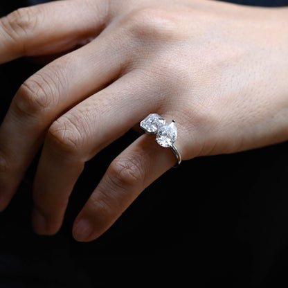 2 CT Round Three Stones Lab Grown Diamond Engagement Ring