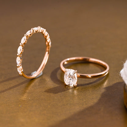 3.0 CT Round Pave Lab Grown Diamond Bridal Set